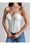 Bolenli Gleplu Bustier- Ecru Ekru - 4