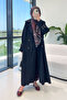 Dima Trench Coat with Back Button Detail - Black - 6