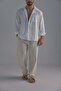 Oversize Basic Shirt with Pockets White