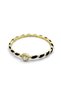 Glb-Stl41414 Enamel and Stone Bracelet - Black