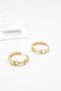Glb-stl41414 stone ring earrings - gold