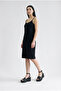 Black Genuine Leather Wedge Heel Women's Sandals Sl340 - 2