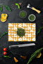 Glass Cutting Board - Glass Cutting Table |   Daisy Garden |   20cm X 30cm