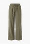 Women's Wide Leg Elastic Waist 100% Cotton Muslin Palazzo Trousers