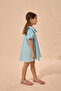 Mushroom Embroidered Dress Blue - 2