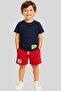 Boy's Teddy Bear Printed Let's Play Written Shorts T-Shirt Set