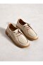 Zeze Cream Genuine Suede Leather Women's Loafer - 3