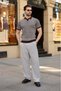 Burgundy Polo Collar Regular Fit Men's Knitwear T-Shirt E7496