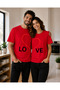 Unisex Oversize T-Shirt Lov Printed 100% Cotton T-Shirt Comfortable Fit (Single Price)