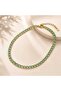 Stainless Steel Double Sided Colorful Enamel Gold Chain Necklace - 2