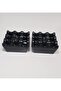 Black Melamine Grill Ashtray Square Ash Tray Heat Resistant Cafe Balcony Table Ashtray - 2