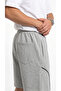 Men's Gray Comfort Shorts with Ribbed Front Pockets and Zippered Back Pocket Detail - 6