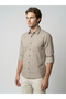 Men Beige Floral Print Long Sleeve Shirt - 4