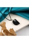 Black Onyx Natural Stone Necklace - Leaf Model Design (2 Pieces)