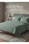 Egyptian Cotton 6 Piece Stripe Duvet Cover Set 220x240cm Seige Green - 2
