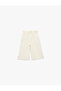 Cotton Elastic Waist Muslin Wide Leg Pants - 3