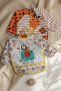 Safari Series 2-Pack Liquid-Proof Sleeved Baby Food Bib - Supplementary Food Blw Starter Set - Leke t