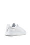 Men's Genuine Leather White Hidden Lace Sneaker Shoes - 2