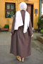 Brown Waist-Tie Buttoned Dress - 5