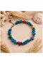Turquoise - Hematite Natural Stone Starfish Evil Eye Beaded Women's Anklet