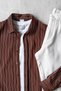 Men's Regular Summer Striped Shirt & Regular Linen Trousers 2-Piece Set - 3