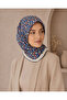 Soft Women's Floral Patterned Scarf Daily Use Soft Textured Scarf
