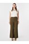 Non Denim Trousers with Stitching Detail Dark Khaki - 2