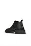 Black Leather Women's Heeled Boots - 4