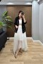 Silky Textured Oversize Shirt Black - 2