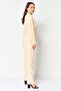 Women 2 Pieces Textured Long Sleeve Shirt And Bottom Set, Beige - 3
