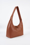 Women's Delicate Tan Medium Size Suede Zipper Closure Handbag and Shoulder Bag - 2