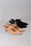 Seç 2622 genuine leather women's heel slipper (heel height: 9 cm) sigaro - 8