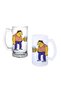 Simpsons Beer Glass with Handle, Frosted or Transparent Options 0205