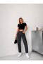 Brown Tinted High Waist Stone-Embellished Cropped Mom Jeans - 3