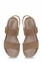 Women's Beige Daily Sandals with Buckle and Light Sporty Soles - 5