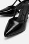 Champagne Heeled Open-Back Sandals Black Yanki̇ - 3