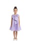 - Textured A-Line Party Dress with Bow -Purple - 2Y to 10Y