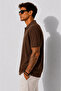 Men's Short Sleeve Ribbed Half Button Closure Polo Collar T-Shirt 26001 - 3