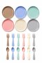 Children's Dinner Plate & Fork-Spoon Durable Convenient 18-Piece Practical Children's Plate Set