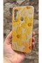 Redmi Note 8 Compatible Yellow Flower Patterned Transparent Shock Absorbing Clear Case with Camera Protection - 3