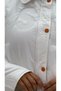 Plus Size Buttoned Pocketed Collared Midi Length Puffy Women's Coat - 6