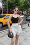 Women's High Waist 4 Layer Ruffled Wrap Mykonos Mini Skirt - 3