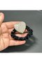 Metal Flat Heart Decorated with Crystal Stones Velvet Rubber Buckle Black Scrunchie Hair Clip - 3