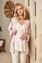 New Season Ecru Pink Patterned Satin Robe with Straps Summer Special Design Maternity Robe Pajama Set
