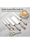 Kitchen Knife Set with Countertop Stand, Complete Culinary Collection with Scissors and Peeler, Ergonomic Comfort-Grip Handles, Ideal for Home Cooking, Daily Meal Prep, and Kitchen Organization - 3