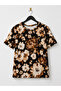 Plus Size Floral Patterned Oversize Women's T-Shirt |   Comfortable Fit Casual Stylish Blouse - 5