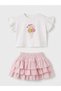 Girl's Gingham Skirt + T-Shirt Set - 5