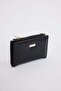 Women's black wallet with zipper and interior snap closure - 4
