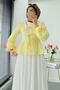 Premium Bebe Collar Wrap Muslin Blouse – Yellow - 5