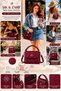 Women's Stylish Burgundy Daily & Event Bag Faux Leather Mini Hand and Shoulder Bag - 8